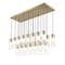 Z-Lite Alton Linear Chandelier, 23-Light, 18 In.W x 54 In.L x 14.25 In.H, Modern Gold/Clear+Frosted 824P-23L-MGLD - alternate 8